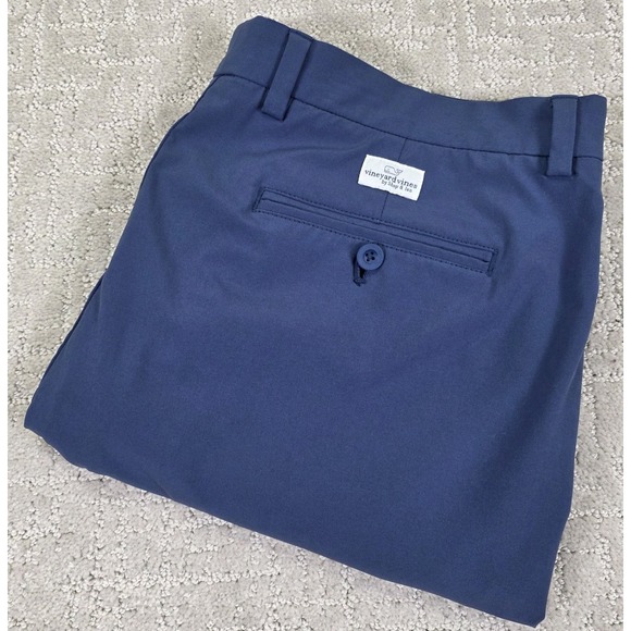 Vineyard Vines Breaker Stretch Performance Golf Hiking Shorts Blue Mens Size 36 - Picture 1 of 9